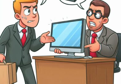 Salesman arguing with a customer