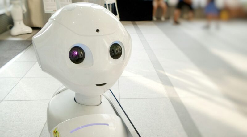 white robot action toy