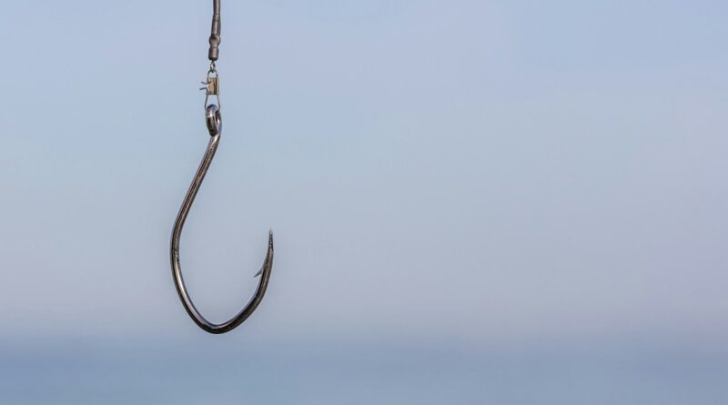 a fishing hook hanging from the side of a boat