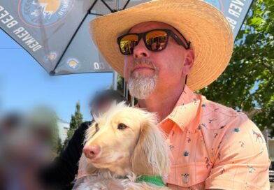 Author Richard bird with his dog