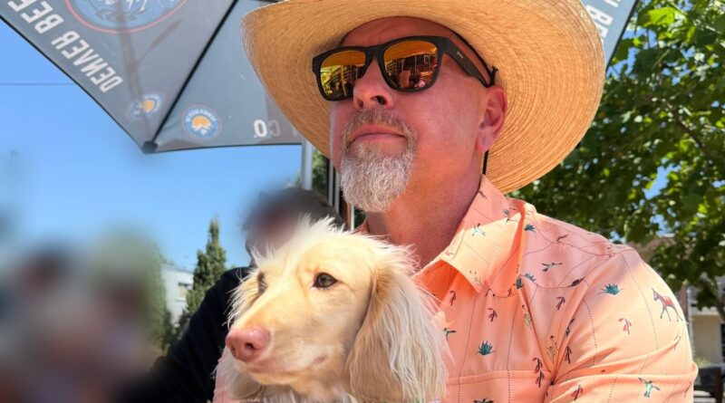 Author Richard bird with his dog